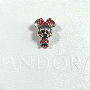 Disney Minnie Mouse Dotted Dress and Bow charm